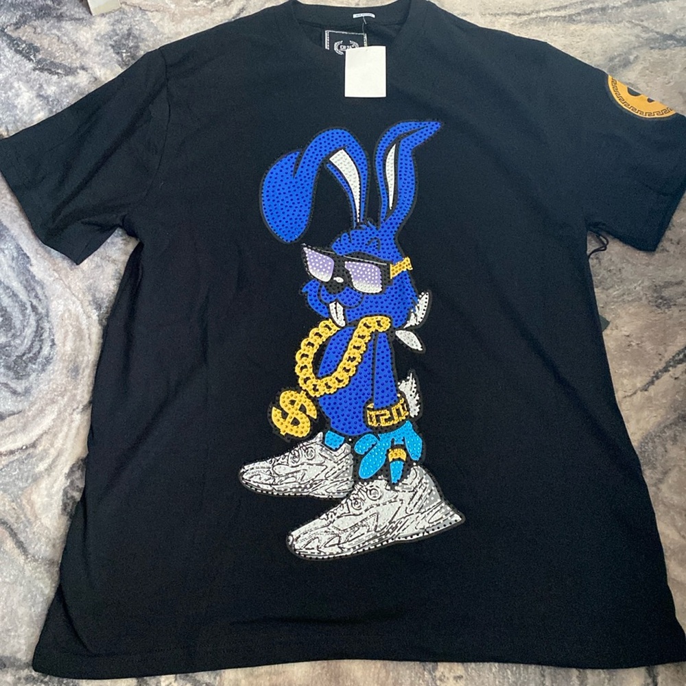 NWT Rhinestone Bunny Graphic T-Shirt